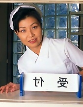 Horny and hairy Japanese nurse gives head to a lucky patient